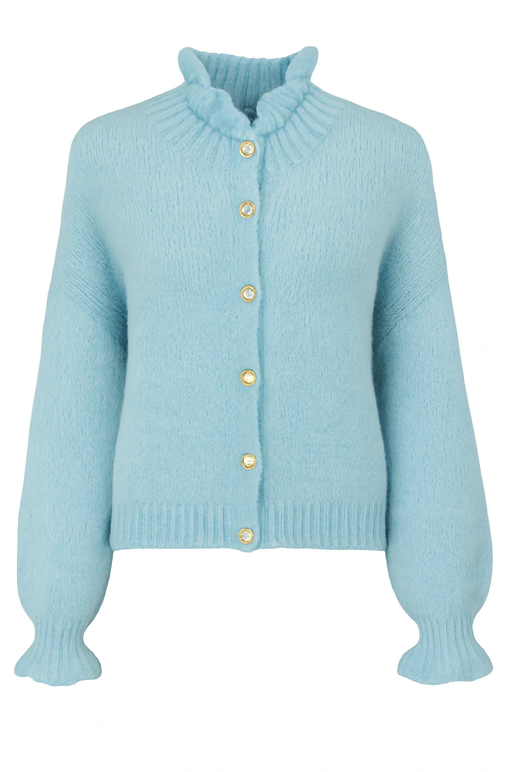 EMELY – Weicher Strick-Cardigan mit Rüschen
